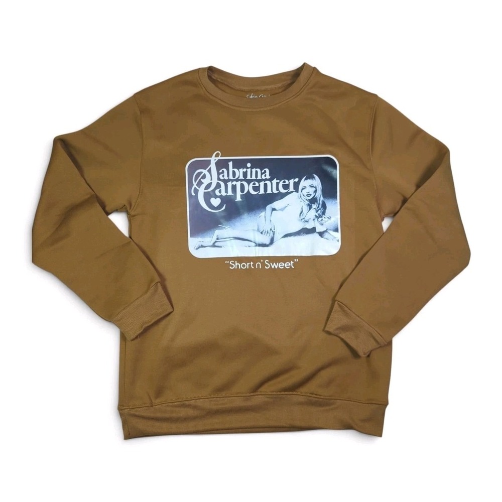 Sabrina Carpenter Short n' Sweet Tour Graphic Crewneck Sweatshirt Size L